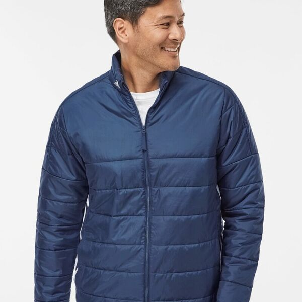 Adidas Men's 3-Stripes Puffer Full-Zip Jacket A570 Men's 3-Stripes Puffer Full-Zip Jacket Thumbnail