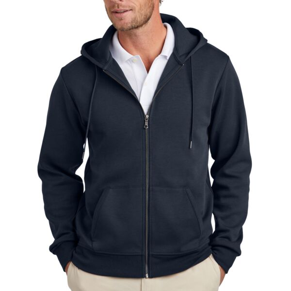 Brooks Brothers Double Knit Full Zip Hoodie BB18208 Double Knit Full Zip Hoodie Thumbnail