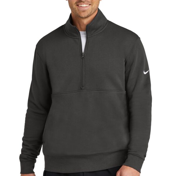 Nike Club Fleece Sleeve Swoosh 1/2 Zip NKDX6718 Club Fleece Sleeve Swoosh 1/2 Zip Thumbnail