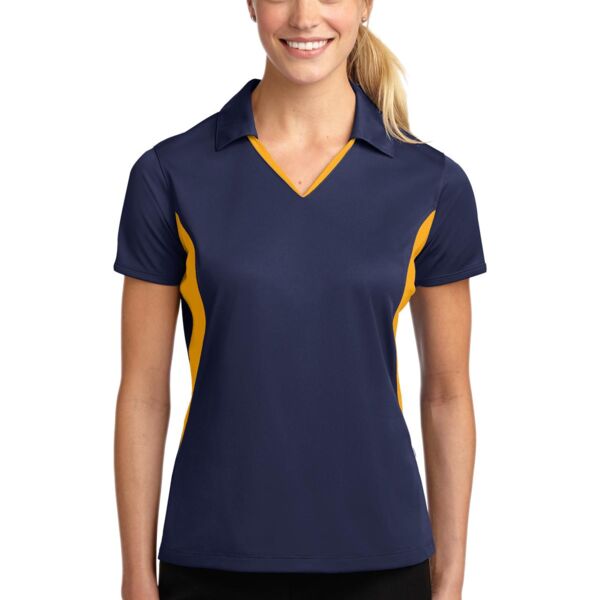 Sport Tek Women's Side Blocked Micropique Sport Wick ® Polo LST655 Women's Side Blocked Micropique Sport Wick ® Polo Thumbnail