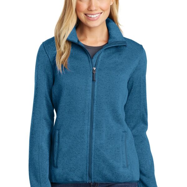 Port Authority Women's Sweater Fleece Jacket L232 Women's Sweater Fleece Jacket Thumbnail