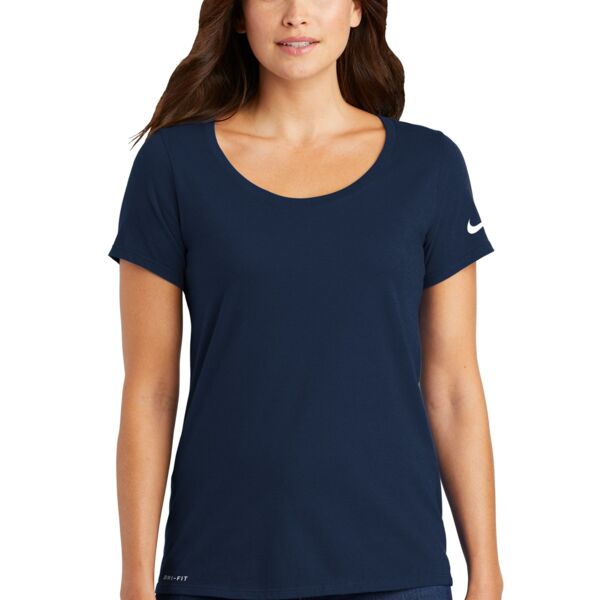 Nike Women's Dri FIT Cotton/Poly Scoop Neck Tee NKBQ5234 Women's Dri FIT Cotton/Poly Scoop Neck Tee Thumbnail