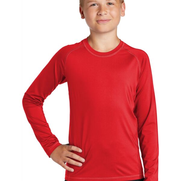Sport Tek Youth Long Sleeve Rashguard Tee YST470LS Youth Long Sleeve Rashguard Tee Thumbnail