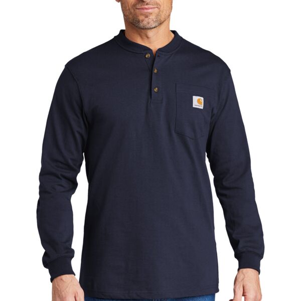 Carhartt Long Sleeve Henley T Shirt CTK128 Long Sleeve Henley T Shirt Thumbnail