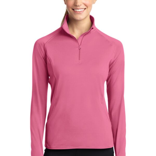 Sport Tek Women's Stretch 1/4 Zip Pullover LST850 Women's Stretch 1/4 Zip Pullover Thumbnail