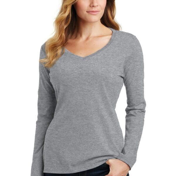 Port & Company Women's Long Sleeve Fan Favorite V Neck T-Shirt LPC450VLS Women's Long Sleeve Fan Favorite V Neck T-Shirt Thumbnail