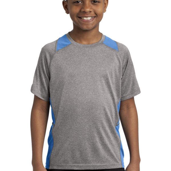Sport Tek BFP - Youth Heather Colorblock Contender Tee YST361 BFP - Youth Heather Colorblock Contender Tee Thumbnail