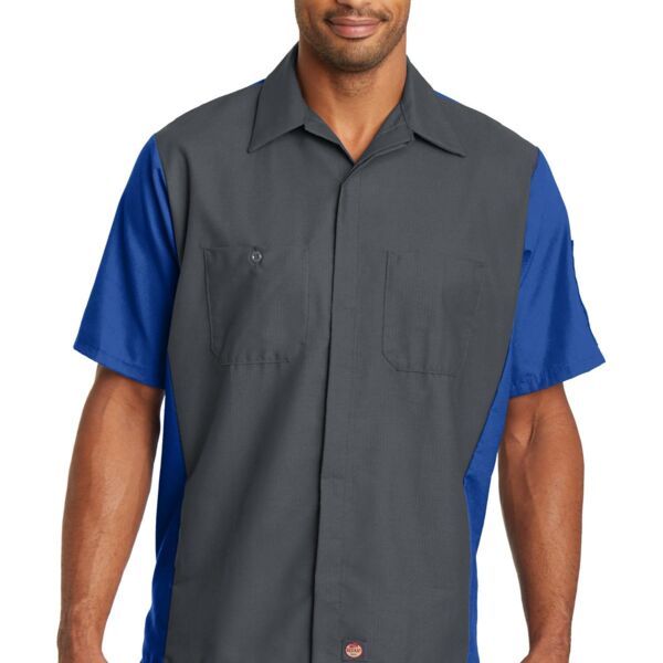 P13- Red Kap Short Sleeve Ripstop Crew Shirt Thumbnail